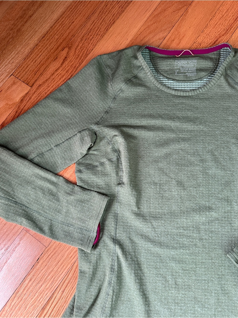Patagonia Capilene 3 Midweight Crew Baselayer Top Women’s M OlivGreen Long Sleev - Picture 3 of 13